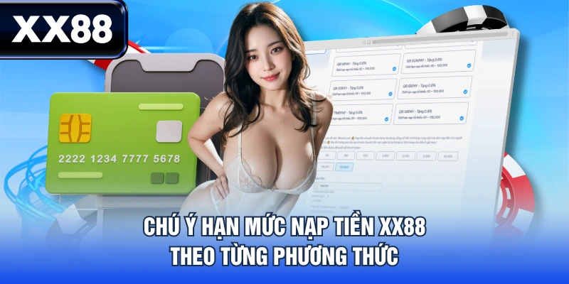 Chú ý hạn mức nạp tiền XX88 theo từng phương thức