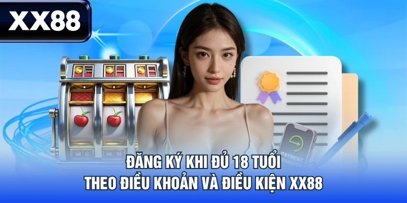 Đăng ký khi đủ 18 tuổi theo điều khoản và điều kiện XX88